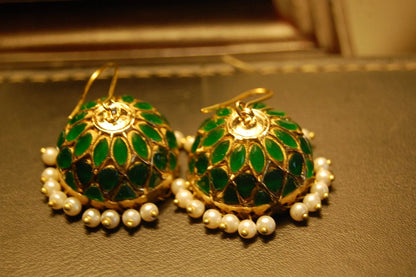 GREEN JHUMKAS