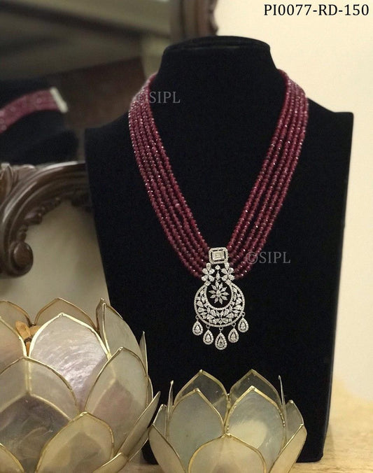RED ZIRCON MALA