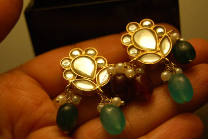 MULTI KUNDAN EARRINGS