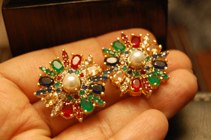MULTI FLORAL EARRINGS