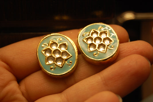 FEROZA MEENA & KUNDAN EARRINGS