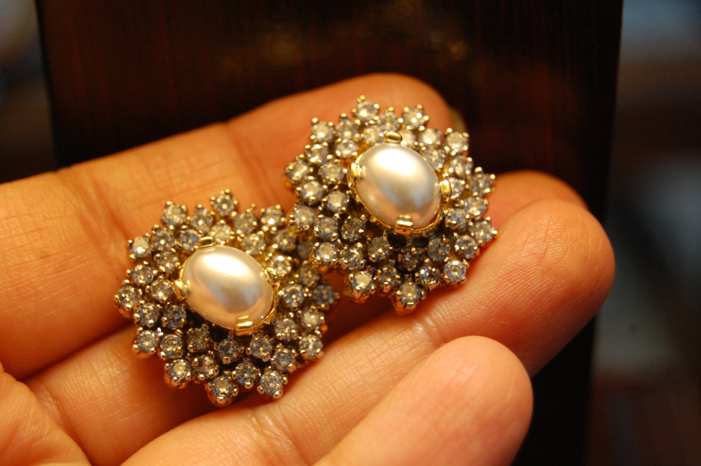 PEARL ZIRCON EARRINGS