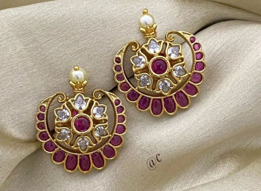 RED & PEARL EARRINGS