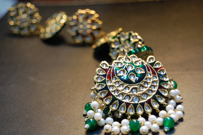 KUNDAN & MEENA BUTTON PATTI