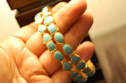 PAIR OF GORGEOUS FEROZA BANGLES