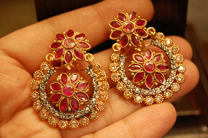CHAAND BALAS IN RED & CHAMPAGNE