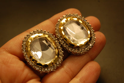 KUNDAN EARRINGS WITH ZIRCONS