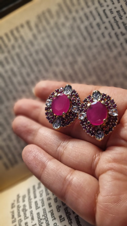 ZIRCON RED EARRINGS