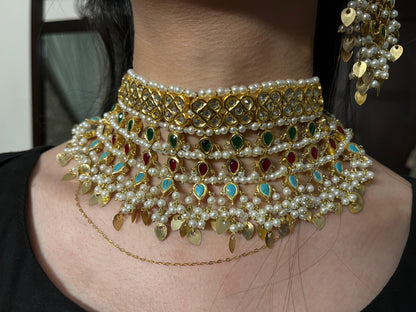 MULTI STONE CHOKER SET