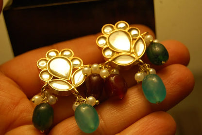 MULTI KUNDAN EARRINGS