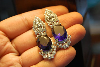 PURPLE ZIRCON EARRINGS