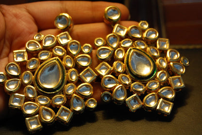 INDIAN POLKI KUNDAN EARRINGS