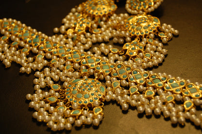 FEROZA & PEARLS CHOKER SET
