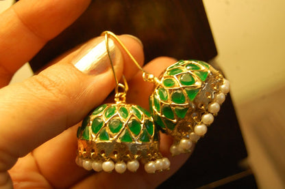 GREEN JHUMKAS