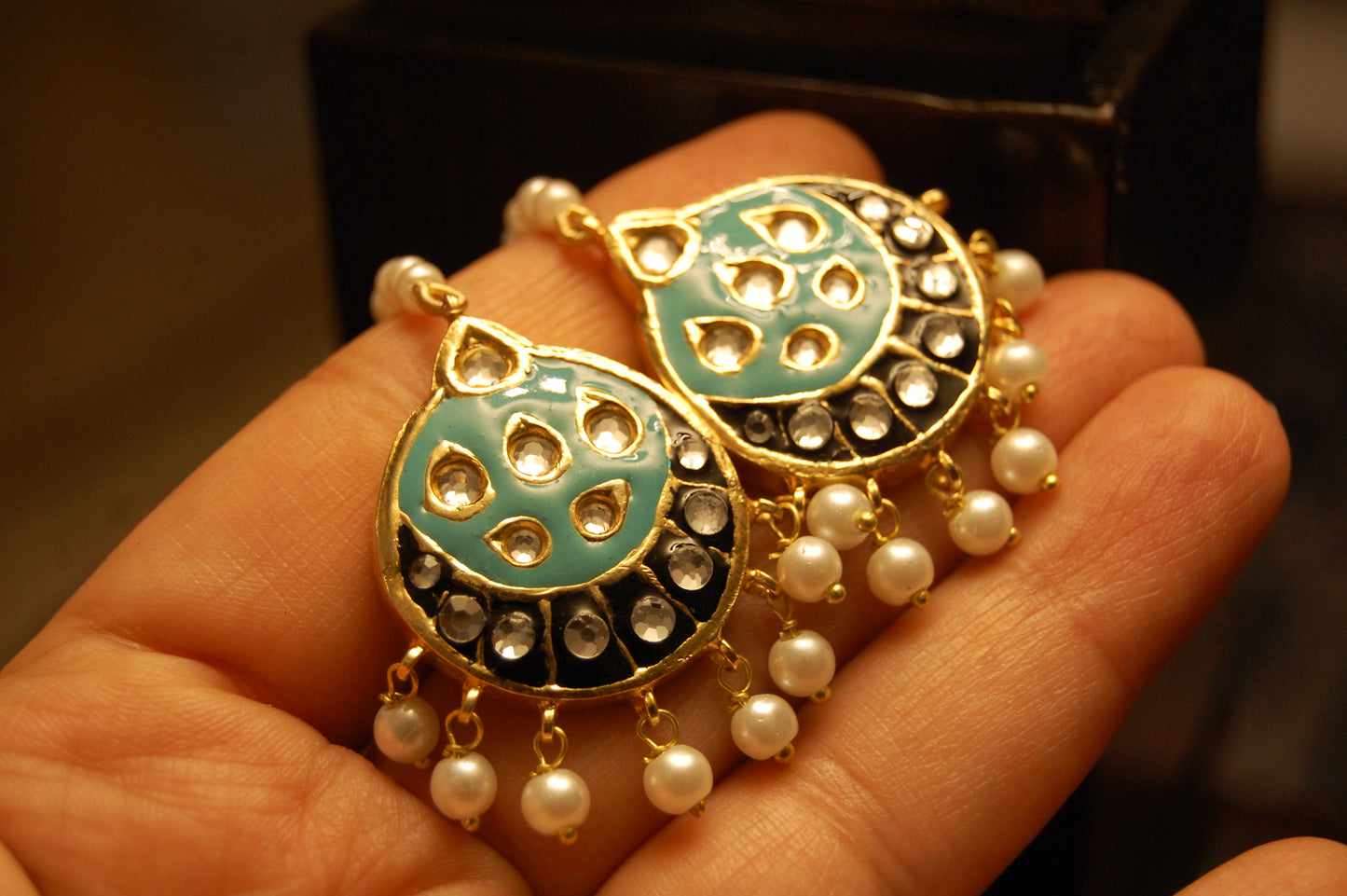 FEROZY MEENA & KUNDAN EARRINGS