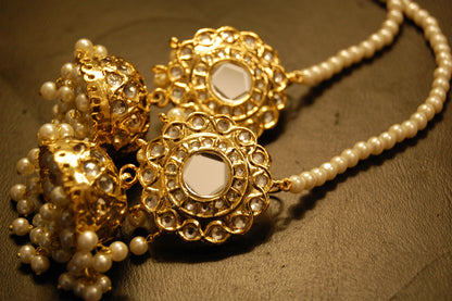 TRADITIONAL GREEN & KUNDAN JHUMKAS