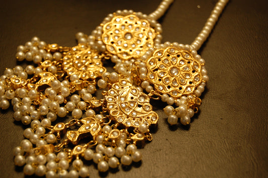 KUNDAN & PEARLS MAGAR EARRINGS