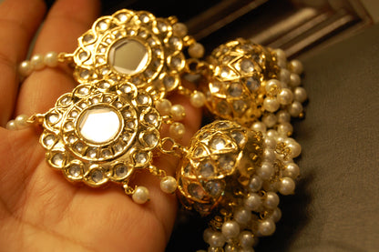 TRADITIONAL GREEN & KUNDAN JHUMKAS