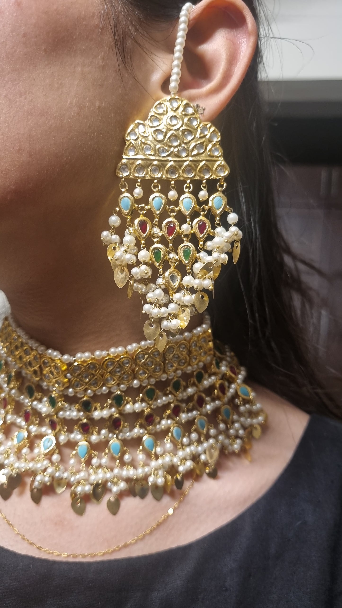 MULTI STONE CHOKER SET