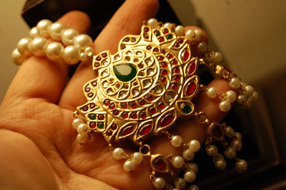GREEN & RED KUNDAN MALA
