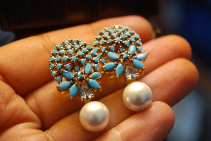 FEROZY & PEARL EARRINGS