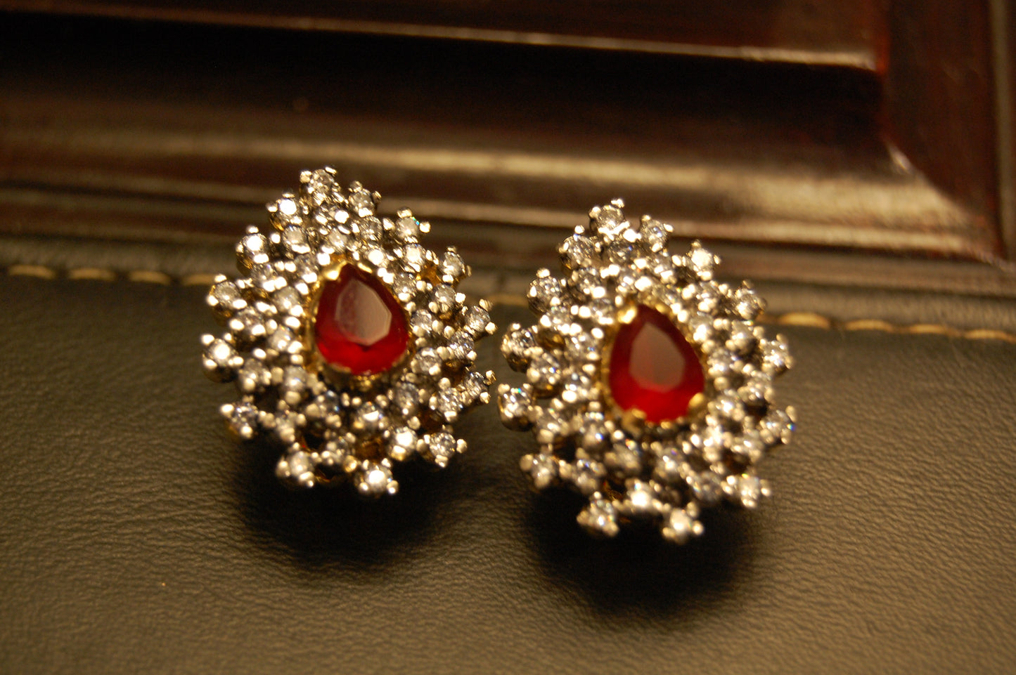RED ZIRCON EARRINGS
