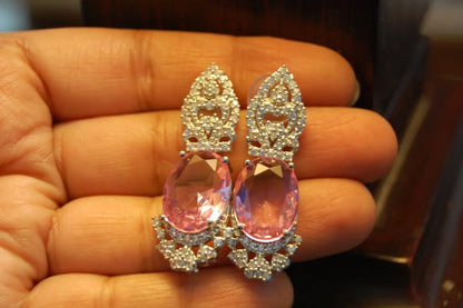PINK ZIRCON EARRINGS