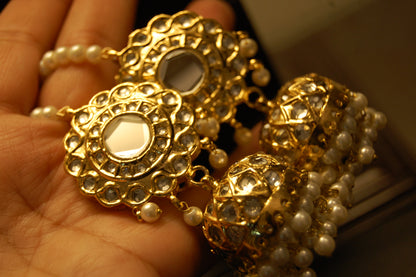 TRADITIONAL GREEN & KUNDAN JHUMKAS