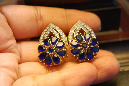 BLUE & ZIRCON EARRINGS