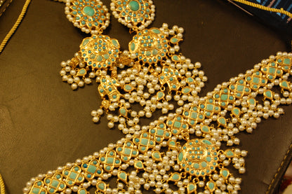 FEROZA & PEARLS CHOKER SET