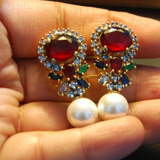 MULTI & PEARL EARRINGS
