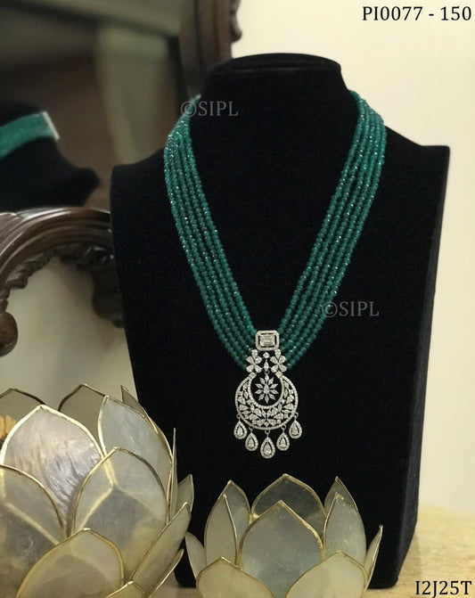 GREEN ZIRCON MALA