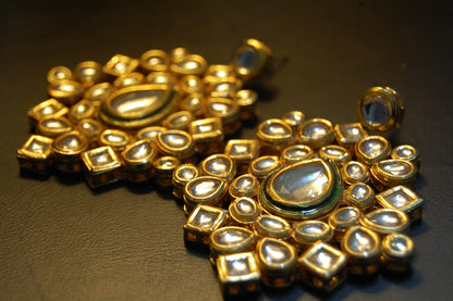 INDIAN POLKI KUNDAN EARRINGS