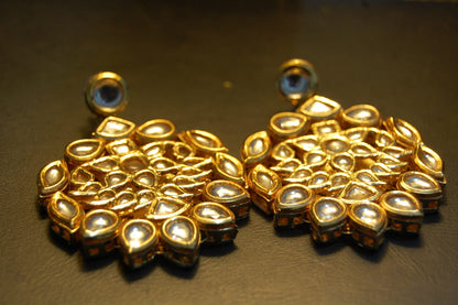 INDIAN POLKI KUNDAN EARRINGS
