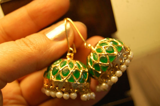 GREEN JHUMKAS