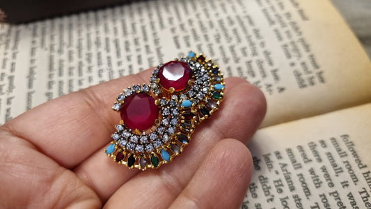 MULTI & ZIRCON EARRINGS