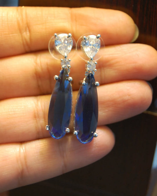 BLUE & ZIRCON EARRINGS