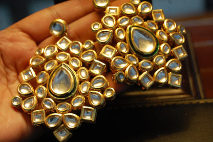 INDIAN POLKI KUNDAN EARRINGS