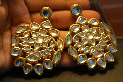 INDIAN POLKI KUNDAN EARRINGS