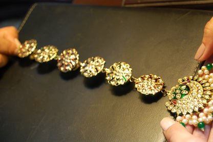 KUNDAN & MEENA BUTTON PATTI