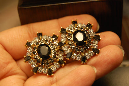 BLACK ZIRCON EARRINGS