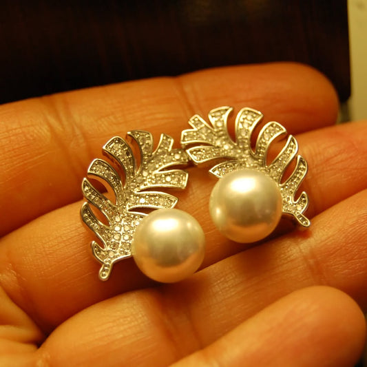 ZIRCON & PEARL EARRINGS